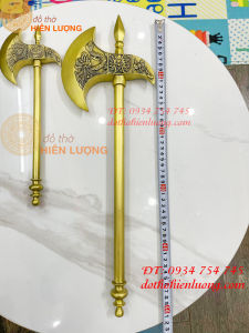 Rìu bằng đồng phong thủy 2 cỡ: Dài 32cm nặng 0.8kg Dài 50cm nặng 1.7kg