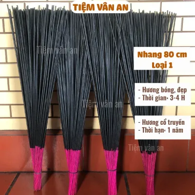 Nhang sào 80 cm Nhang Trám Đen Hương Đen Làng Chóa Mùi Hương Cổ Truyền Nguyên Liệu Tự Nhiên An Toàn Sức Khỏe