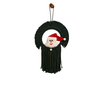 YITAQI Bohemian Style Wall Decorative Tapestry Handwoven Santa Claus Macrame Wall Hanging Home Accessory Tassel Christmas Tree Tapestry  Room