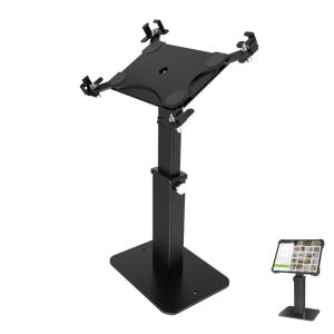 360 Swivels Commercial Tablets Stand Adjustable 8.3" 13.4" Height Security Lock Steel Aluminum Frame For 9.7" 13" POS Systems