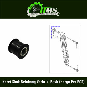 Karet Skok Belakang Vario + Bosh (Harga Per PCS) - Rubber Seat Dandang Dudukan Bracket Pangkon Shock