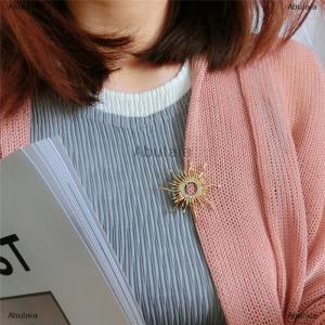 [COD] Abulaia Sun Brooch Pin Women Rhinestone Scarf Coat Brooch Weeding Jewelry