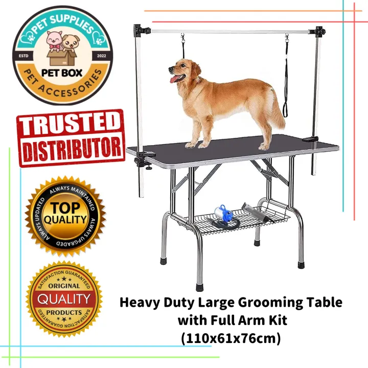 Pawsmart Heavy Duty Adjustable Full arm kit Large Dog Pet Grooming Table Code GT 205H 110x61x76cm Lazada PH