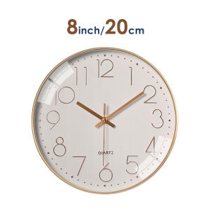 12 inches Quartz Silent wall  clock Modern Nordic minimalist plastic Wall Clock Home Decor 3D numbers wall clock