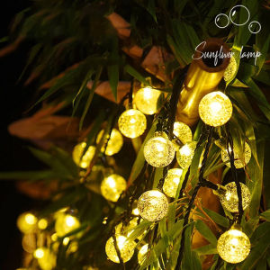 Solar String Lights Outdoor 20/50/100 LED Crystal Globe Lights Waterproof Fairy Light for Garden Christmas Party Decor