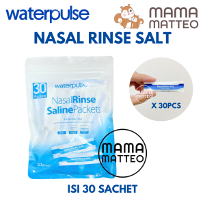 Nasal Rinse Salt Packets 30 Sachet Garam Air Saline Cuci Hidung Waterpulse Pembersih Hidung BANDUNG