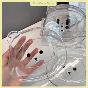 [PureZone] 1 Pcs Lovely Bear Food Storage Tray Dried Fruit Snack Plate Appetizer Serving Platter For Party Candy Pastry Nuts Dish