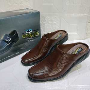 Sepatu selop superges pria untuk pestasantai sehari hari/sepatu kulit terbaru 2024