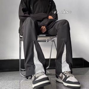 American Style vibe Wind Pants Mens Autumn and Winter Fleece-lined Shell Jacket Matching Pants Functional Hard Core Tactical Pants Ski Pants