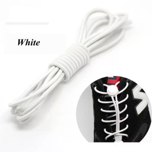 Elastic Lazy Sport Shoelace No Tie White Dots Adult Child Safety Free Tying Free Sports Elastic Shoelaces 1 pair MY193