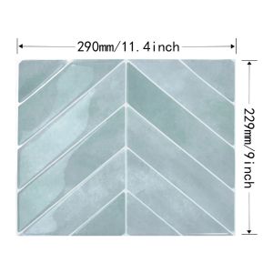FLYING Self-adhesive Peel and Stick Backsplash 11.4" x 9" Waterproof Wall Tile Durable Home Decor Wallpaper for Kitchen Bathroom