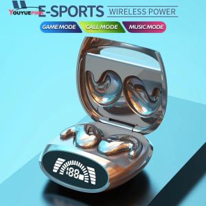 YOUYUEPINK หูฟังที่มองไม่เห็นการนอนหลับหูฟัง5.3บลูทูธสเตอริโอกีฬาหูฟังไร้สายตัดเสียงรบกวนหูฟังขนาดเล็ก