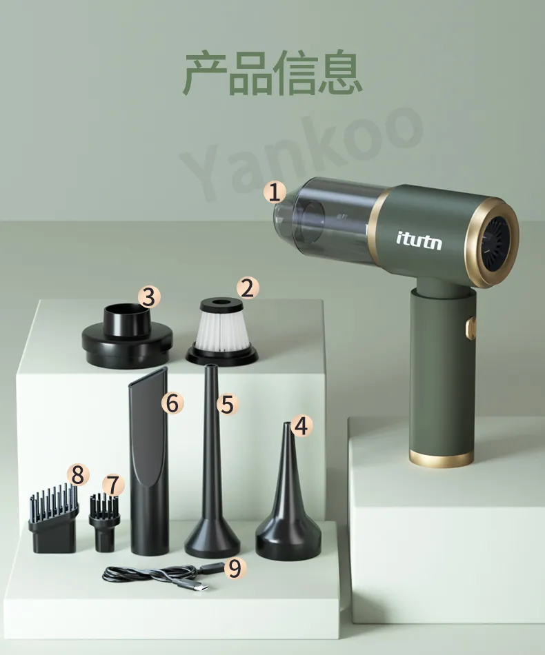 Itutn Wireless Vacuum Cleaner ZX-106 Smoke Blue/Twilight Green