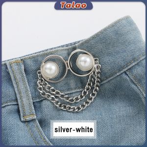 Talao Jeans Waisted Button Metal Adjustable Waist Buckle Buttons for Women Girls Fashion Accessories