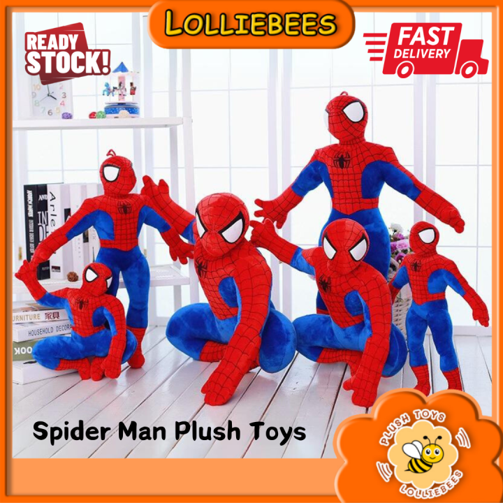 Super Hero Spiderman Plush Toys Patung Spiderman Standing Sitting Lazada