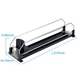 1/3 Pcs Black Fridge Drink Organizer Pusher Stacking Can Dispensers