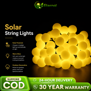 【Discount】Solar String light christmas decorations 2026 Outdoor Waterproof 100LED 12M warm/multicolor lamp with solar panel crystal ball for Patio bulb Lights Flash Fairy Garden Party Camping Garland Lamp Porch Wedding Party 30 years warranty