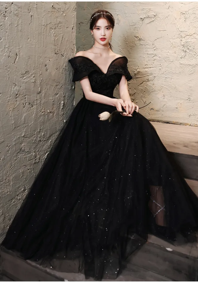 Black Glitter A Line Tulle Prom Dresses Spaghetti Straps Sweetheart Side  Slit 3D Flowers Long Evening Gowns Maxi · KProm · Online Store Powered by  Storenvy