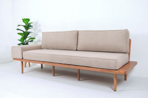 Modern Design 3 Seater Sofa / Day Bed with a solid wood frame: