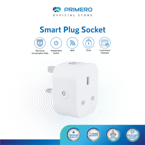 PRIMERO Smart Plug Socket with Energy Monitoring Schedule & Voice Control (Suruhanjaya Tenaga Certified) MS Standard
