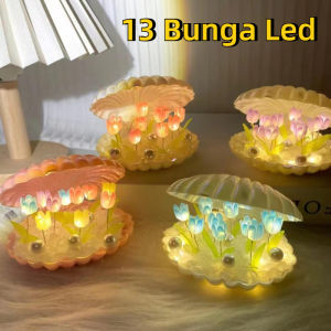 Pulang DIY Kerang Tulip Lampu Malam & Cahaya Malam Kecil 20 Tulip