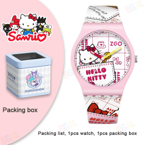 (With Box/33.5mm)100% Authentic Sanrio Hello Kitty Watch for Kids Girls Quartz Watch Waterproof Shockproof Birthday Gift 8681