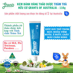 Kem đánh răng thảo dược Tràm Trà Grants 110g - Ngừa viêm nướu ê buốt giúp hơi thở thơm mát