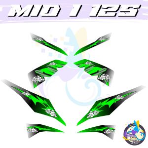 Mio I 125 Mandala Flower Stripping Design Decals