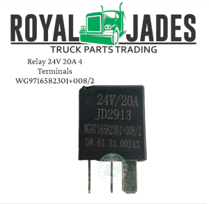 1pc Relay 24V 20A 4 Terminals WG9716582301+008/2 for Automotive