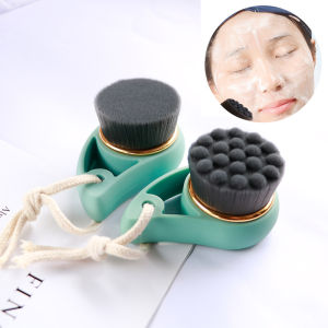 EXCES Gentle Natural Bamboo Charcoal Soft Fiber Exfoliating Deep Cleansing Face Cleansing Brush Face Care Tool Facial Cleansing Bamboo Wash Face Brush