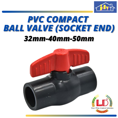 LD PVC Fitting PVC Connectors Compact Ball Valve Socket End (Non
