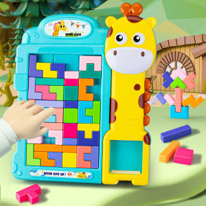 Tetris nhựa xếp hình 3D phát triển logic cho bé phiên bản hươu cao cổ