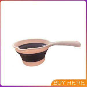 Buy Here ขันพลาสติกตักน้ำ พับได้ ขันน้ำอาบน้ำ ล้างผักผลไม้ ได้ สายแคมป์ปิ้งต้องมี Water Ladle