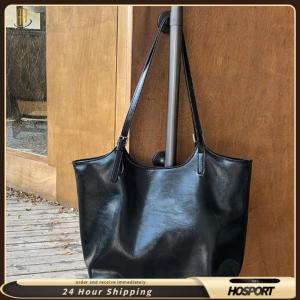 【HOSPORT】Tote Bag for Women Large Capacity Shoulder Bag PU Leather Shoulder Bag for Work School Shopping