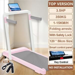 3.5HP Electric Treadmill 1-15KM/H Foldable Walking Pad Smart Control Panel for Home Gym Workout