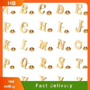 HB High Quality Classic Style Gold Letter A-Z Metal Brooch Women Mens Lapel Pin Womens Hat Scarf Backpack Badge Jewellery