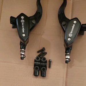 Master Rem Brembo 2 tabung Oval full black universal Nmax/ Pcx /xmax/ Adv / mio /vario /scoopy /Satria Fu /ninja /Beat