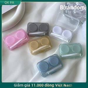 QK FA ✨ Liên hệ với ống kính Hộp ngăn chặn rò rỉ ống kính trong suốt bao gồm container liên hệ với ống kính chủ đồng hành hộp chăm sóc hộp di động du lịch
