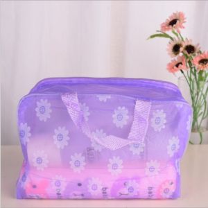 Floral Makeup Cosmetic Bag Toiletry Travel Wash Transparent Pouch Waterproof Bag