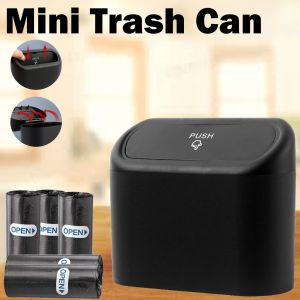 Portable Car Trash Can Hanging Waterproof Mini Dustbin with Press Lid Drive Bin Storage Box 车载垃圾桶 Tong Sampah Kereta