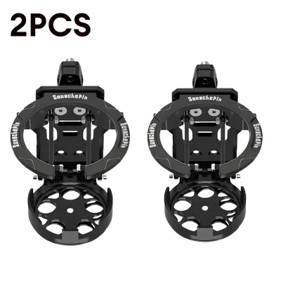 SEAMETAL Foldable Motorcycle Cup Holder Anti-Shaking Turnable Drink Bottle Holder Stand Drink Holder Water Cup Bracket