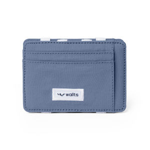 Wallts Porta Steel Blue Crinckle - Magic Wallet Dompet Sulap Tipis Pria Wanita Money Clip