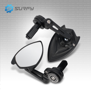 Rocket Bar End Side Mirror Cast Alloy HD Lens Fully Adjustable Universal