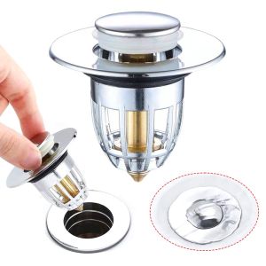 Press Bounce Basin Pop-up Drain Filter Bathroom Shower Sink Filter Plug Hair Extension Bath Plug Kitchen Bathtub Stopper