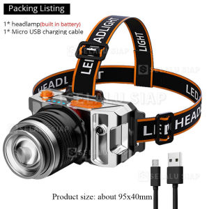 Diterangi selama 300 jam Sangat terangSenter Cas Super Terang Kepala Anti Air Jarak Jauh 100Watt Super LED Baterai Lithium Super Terang Paling Terang Senter Tahan Air Terang Jarak Jauh Senter Kepala Super Terang Led Jarak Jauh Tahan Air Kualitas Tinggi