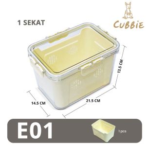 Cubbie Kotak Penyimpanan Kulkas Makanan Serbaguna Food Container Wadah Sayur Tempat Buah Rack