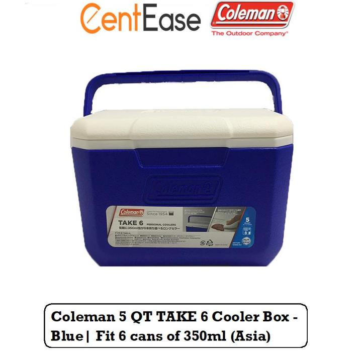 Coleman 5QT TAKE Cooler Box Blue Fit cans of 350ml (Asia