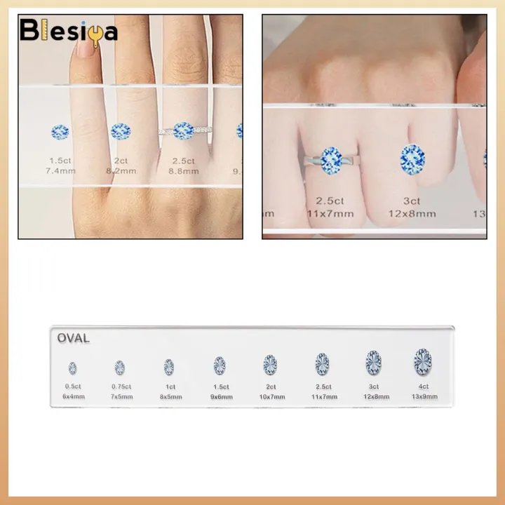 Diamond Measuring Ruler Blesiya Diamond Sizes Shape Compare Tool Measuring Ruler Professional ...