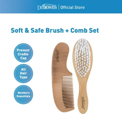 Dr. Brown’s™ Soft and Safe Baby Brush and Comb Set