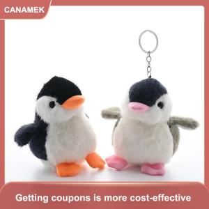 【CANAMEK 】 Cartoon Penguin Keychain Cute Plush Key Ring For Girls Gifts Creative School Toy Doll Bag Pendant